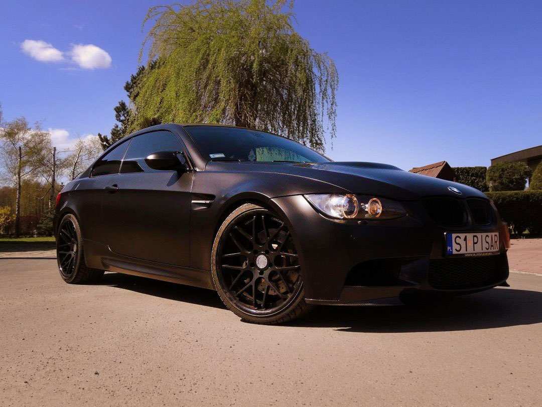 Oklejanie BMW M3 Folią Satin Black